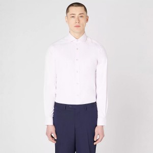 Remus Uomo Seville Long Sleeve Formal Shirt - Pink