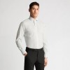 Tapered Long Sleeve Formal Shirt - Green White