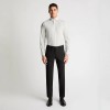 Tapered Long Sleeve Formal Shirt - Green White