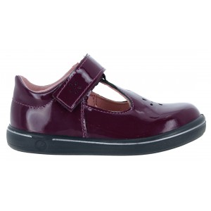 Ricosta Winona 2600202 T-Bar Shoes - Merlot Patent
