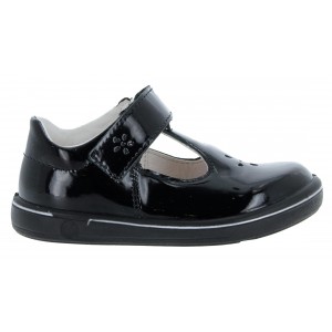 Ricosta Winona 2600202 T-Bar Shoes - Black Patent