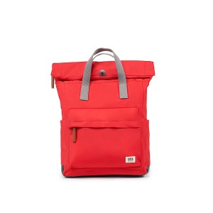 Roka London Canfield B Recycled Nylon Medium Backpack - Chilli Oil