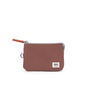 Roka London Carnaby Recycled Canvas Wallet - Coco