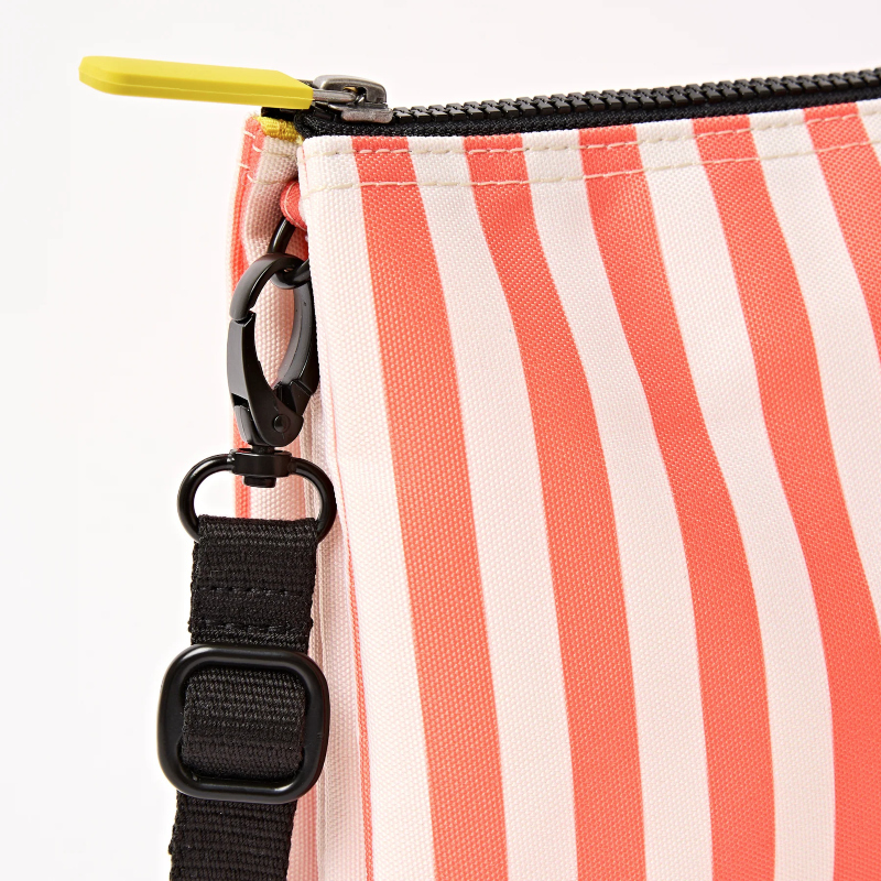 Carnaby XL Canvas Crossbody - Coral Stripe