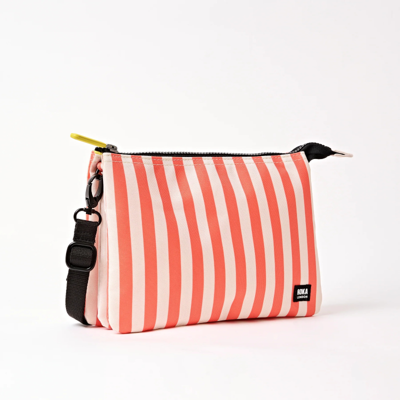 Carnaby XL Canvas Crossbody - Coral Stripe