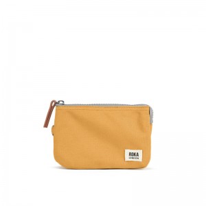 Roka London Carnaby Recycled Canvas Wallet - Flax