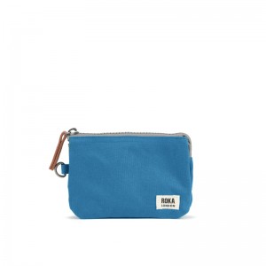 Roka London Carnaby Recycled Canvas Wallet - Marine
