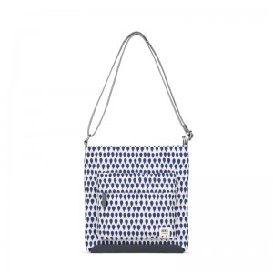 Roka London Kennington B Recycled Canvas Crossbody - Denim Rain