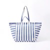 Marylebone Tote Bag - Denim Stripe Canvas