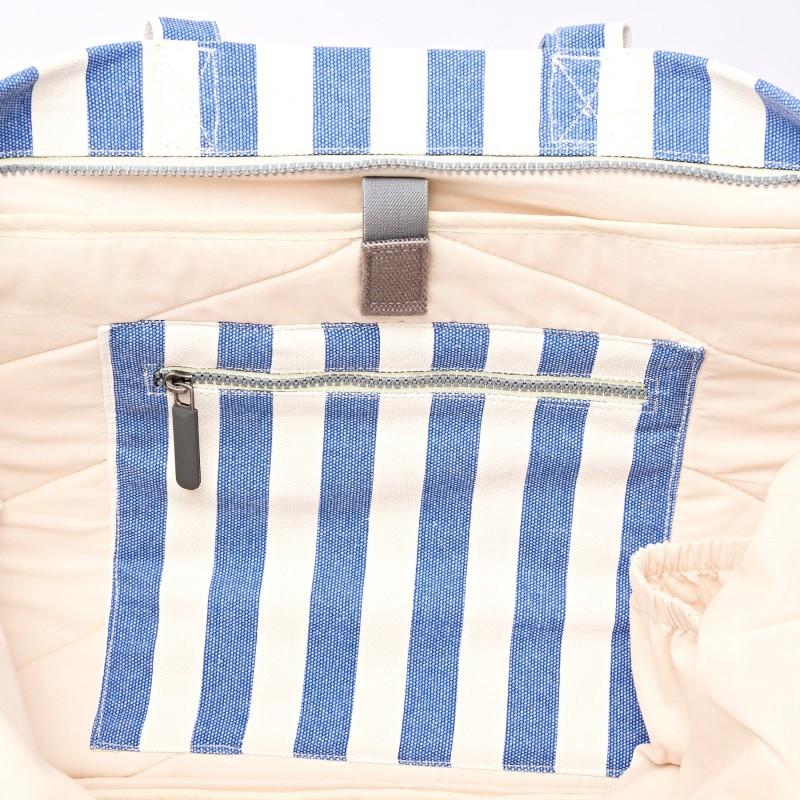 Marylebone Tote Bag - Denim Stripe Canvas