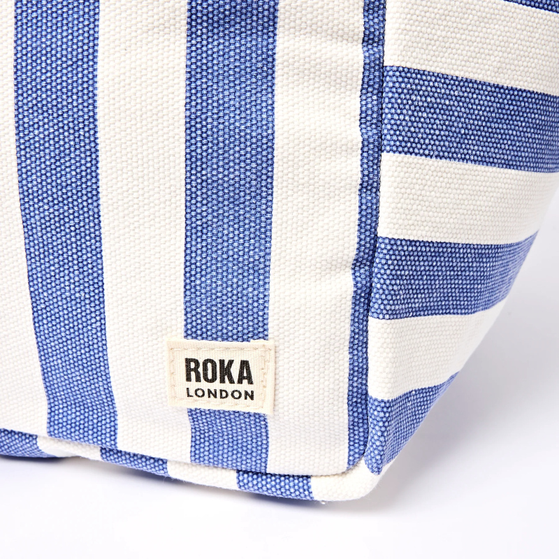 Marylebone Tote Bag - Denim Stripe Canvas