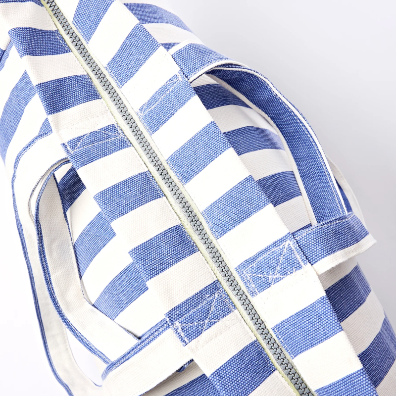 Marylebone Tote Bag - Denim Stripe Canvas