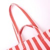 Marylebone Tote Bag - Strawberry Stripe Canvas