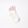 Windsor Stripe Crew Socks - Pink Carnation