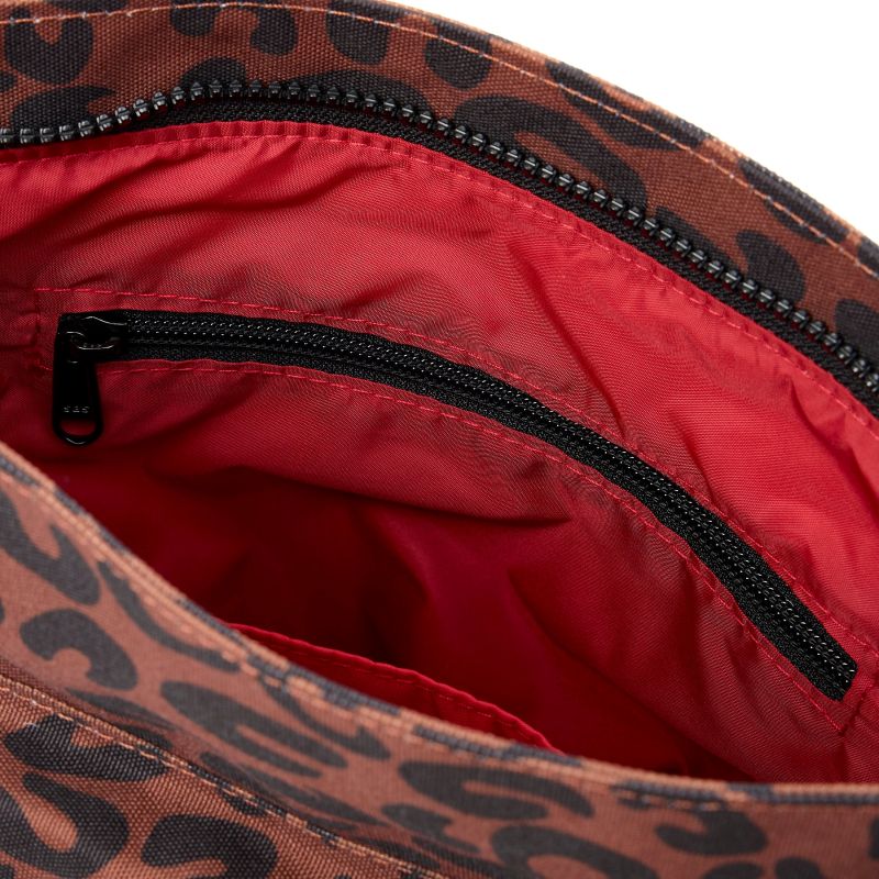 Kennington B Recycled Canvas Crossbody -  Scarlet Leopard
