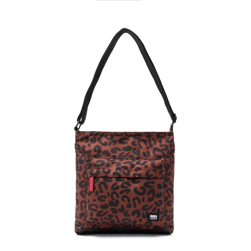 Kennington B Recycled Canvas Crossbody -  Scarlet Leopard