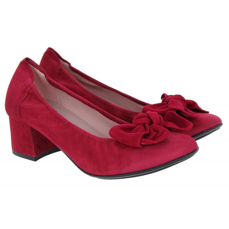 Bolonia 34869 Court Shoes - Red Suede