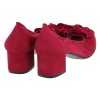 Bolonia 34869 Court Shoes - Red Suede
