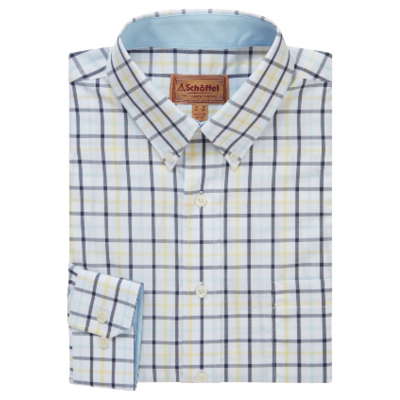 Holkham Shirt 4052 - Pale Blue/Lemon/Navy