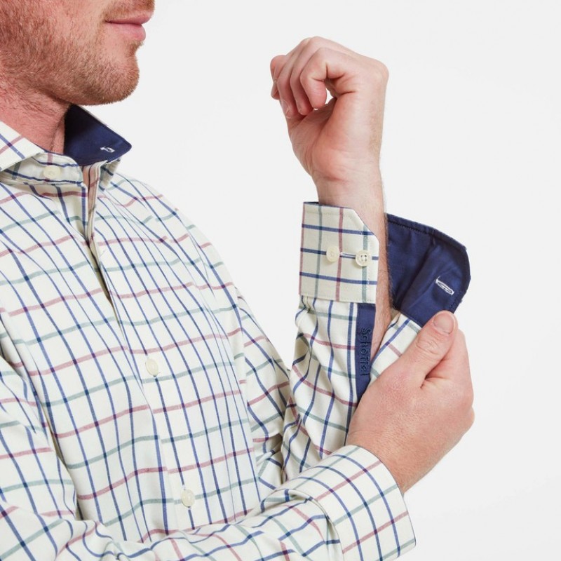 Baconsthorpe Tailored Shirt 4008 - Navy/Green/Red Check
