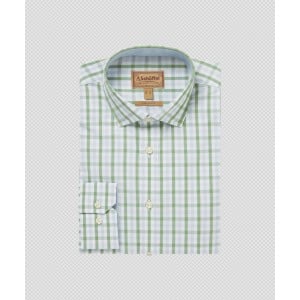 Schoffel 20-4093 Hebden Tailored Shirt - Green/Blue Check