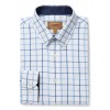 Brancaster Classic Shirt 4050 - Blue Check Cotton