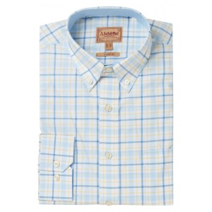 Schoffel Polstead Classic Shirt 4099 - Sky Blue Cotton