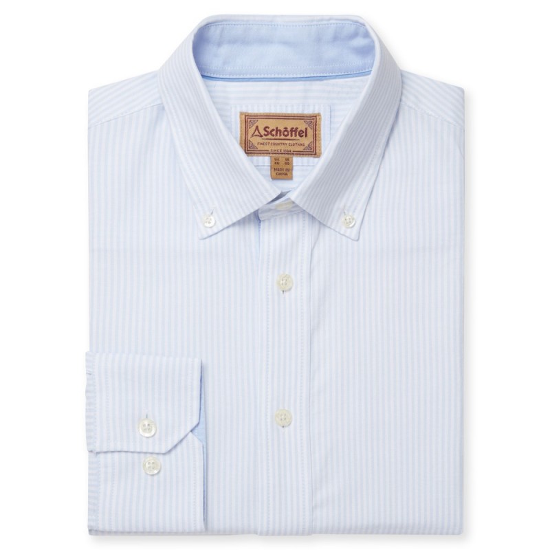 Holt Soft Oxford Tailored Shirt 4077 - Pale Stripe