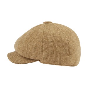 Schoffel Ladies Newsboy Cap 4645 - Oak Herringbone Tweed