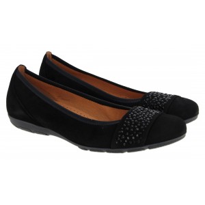 Gabor Rona 04.167 Shoes - Black Schwarz Suede