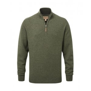 Schoffel Lewis Lambswool Quarter Zip Jumper 20-3144 - Woodland 