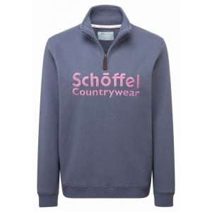 Schoffel St Issey Sweatshirt 2303 - Slate Blue Cotton