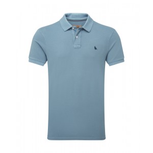 Schoffel St Ives Garment Dyed Polo Shirt 20-3139 - Dark Pigeon