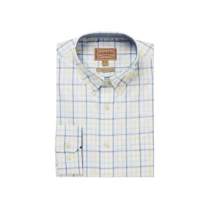 Schoffel 20-4052 Holkham Classic Shirt - Blue/Pastel Peach Cotton