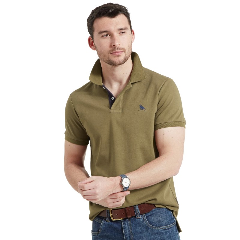 St Ives Jersey Polo Shirt 20-3111 - Dark Khaki Green