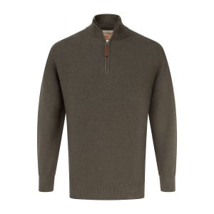 Schoffel Porthleven 1/4 Zip Jumper 3151 - Beetle Green 