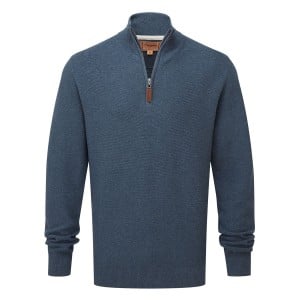 Schoffel Porthleven 1/4 Zip Jumper 3151 - Dark Pigeon Blue