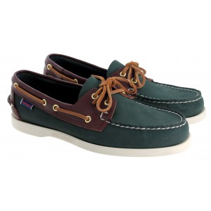 Sebago Portland Spinnaker 7000H30 Boat Shoes - Blue Navy/Dark Brown Leather