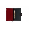 Mini Wallet Matte - Black Red
