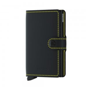 Secrid Mini Wallet Matte - Black / Ochre