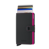 Mini Wallet Matte - Black Fuchsia