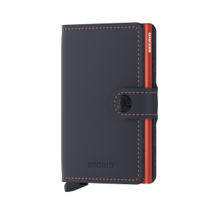 Secrid Mini Wallet Matte - Nightblue / Orange