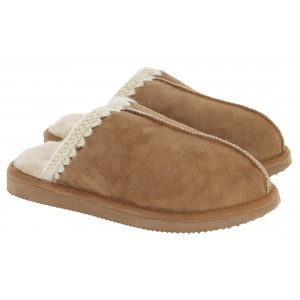 Sheperd of Sweden Selina Mule Slippers - Chestnut