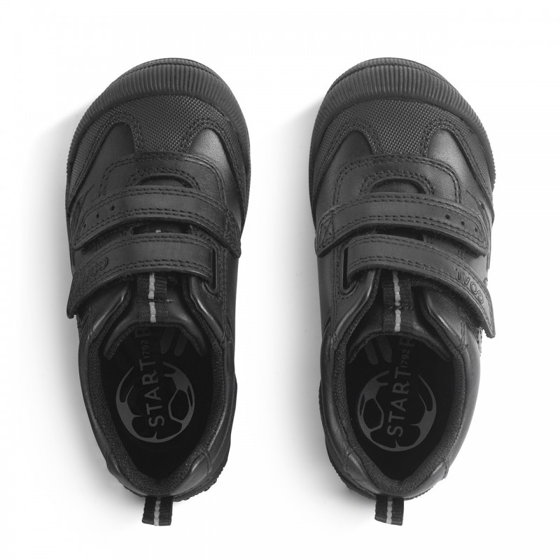 Hat-Trick School Shoes - Black Leather