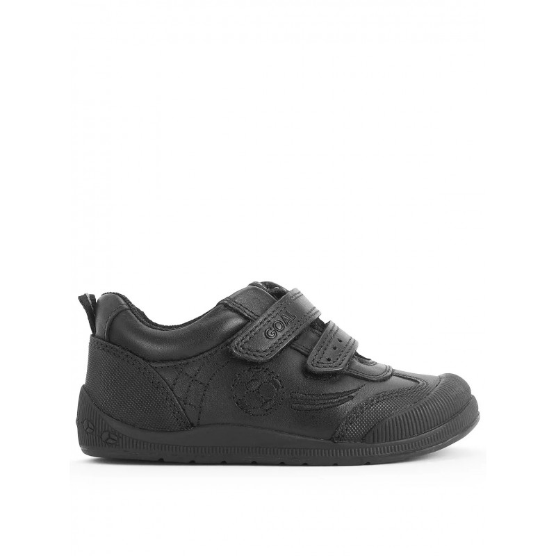 Hat-Trick School Shoes - Black Leather