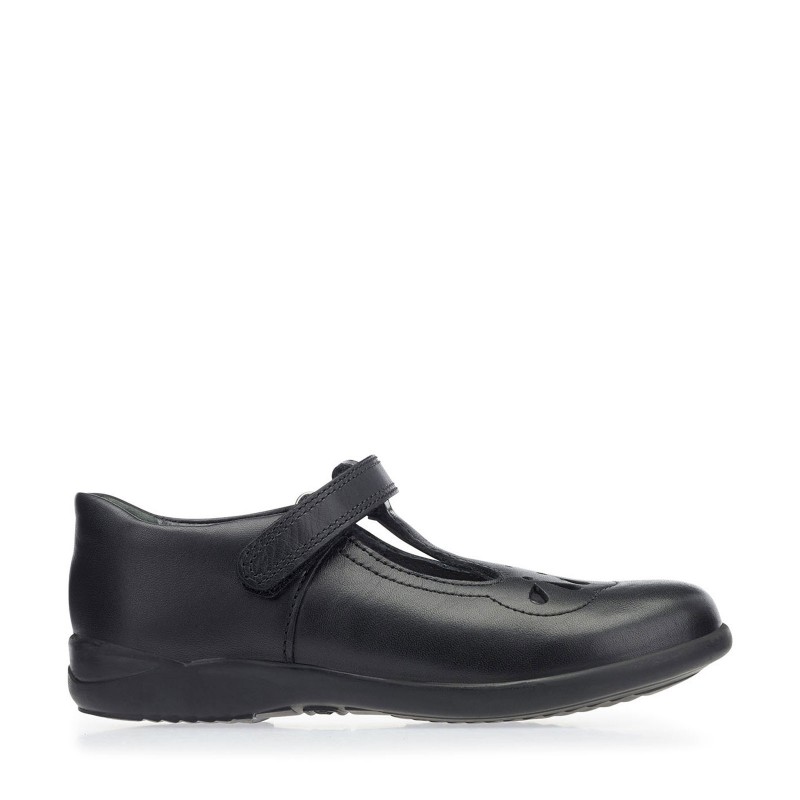 Poppy School Shoes - Black Leather