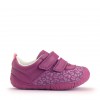 Little Smile Shoes - Berry Leather / Leopard