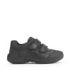 Action School Shoes - Black Leather