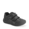 Action School Shoes - Black Leather