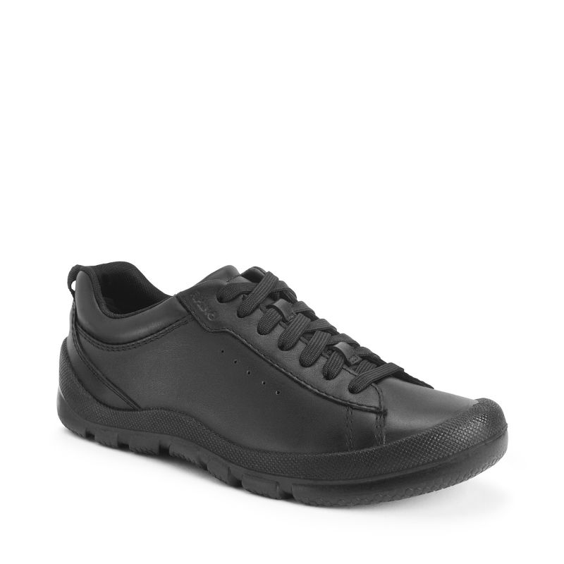 Rhino Challenger School Shoes - Black Leather
